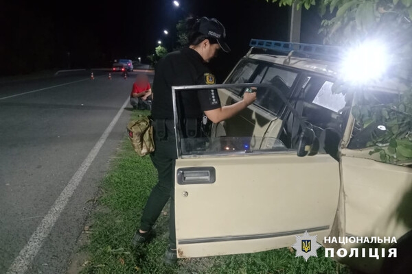 В Одесской области автомобиль врезался в дерево: травмировались три человека